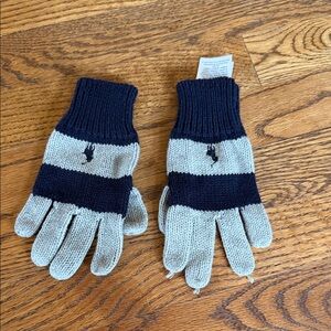 Polo Ralph Lauren Two-Tone Navy and Gray Knit Gloves boys 3-8